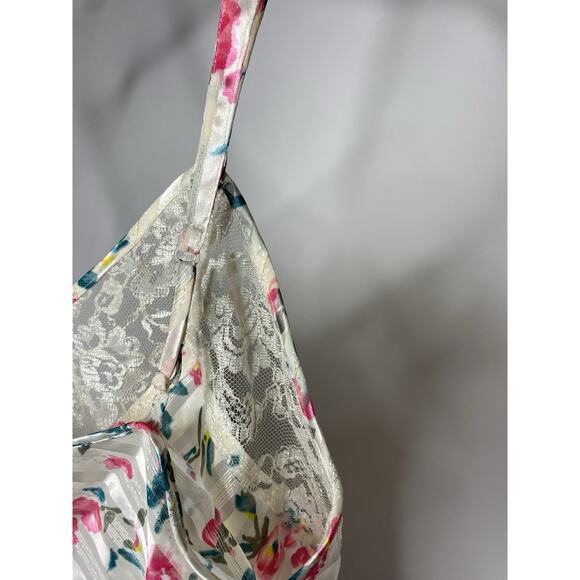 VTG Victoria Secret Gold Label Tank Top Satin Sheer Floral Small Y2K Fairy - Picture 5 of 6